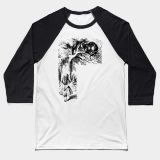 Alice in Wonderland | Cheshire Cat | Vintage Alice | Baseball T-Shirt